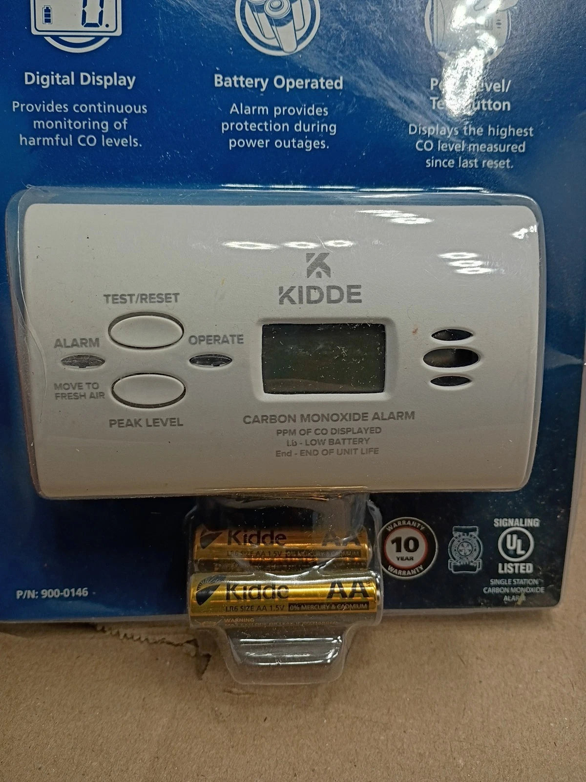 2xKidde Carbon Monoxide Alarm with Digital Display KN-COPP-B-LPM | 900-0146-LP W