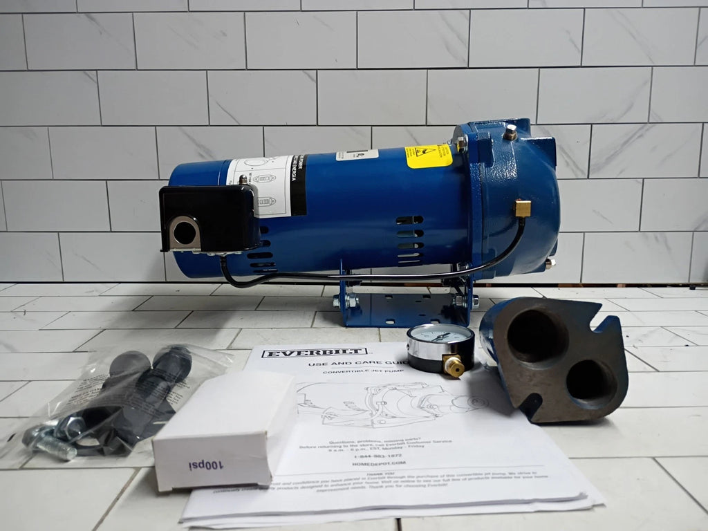 Everbilt HDCWJ10 1 HP Professional Convertible Jet Pump. NEW OPEN BOX