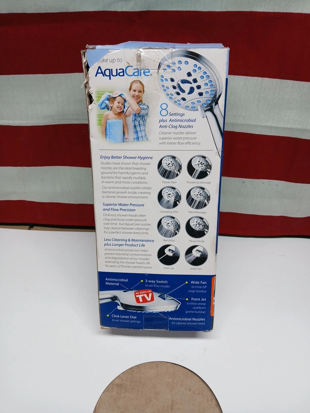8-Spray Patterns 4.5 in. Wall Dual Shower Head As Seen On TV Factory