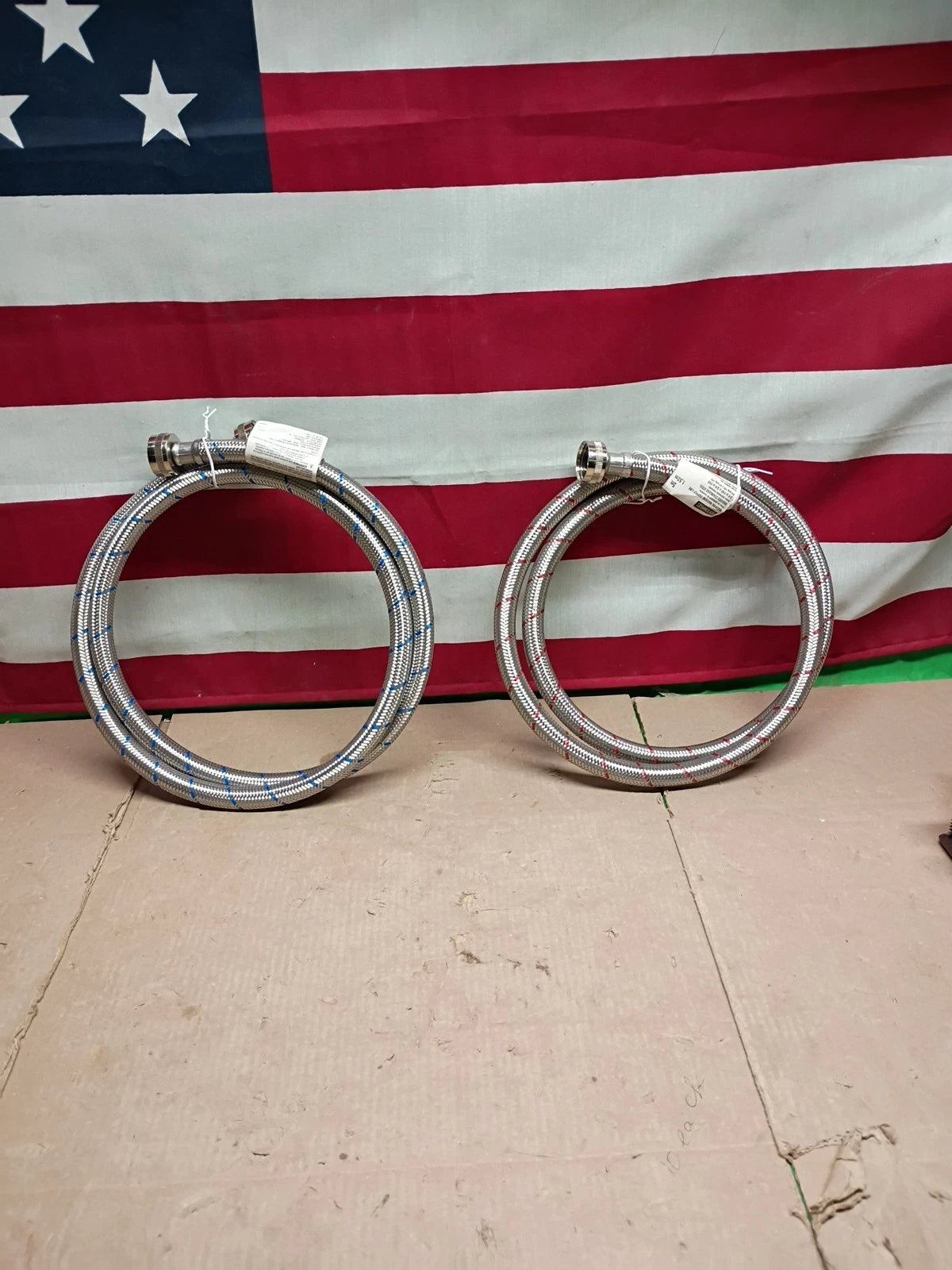 2 Pk Everbilt Washing Machine Supply Lines 3/4" FHT x 3/4" FHT x 5FT
