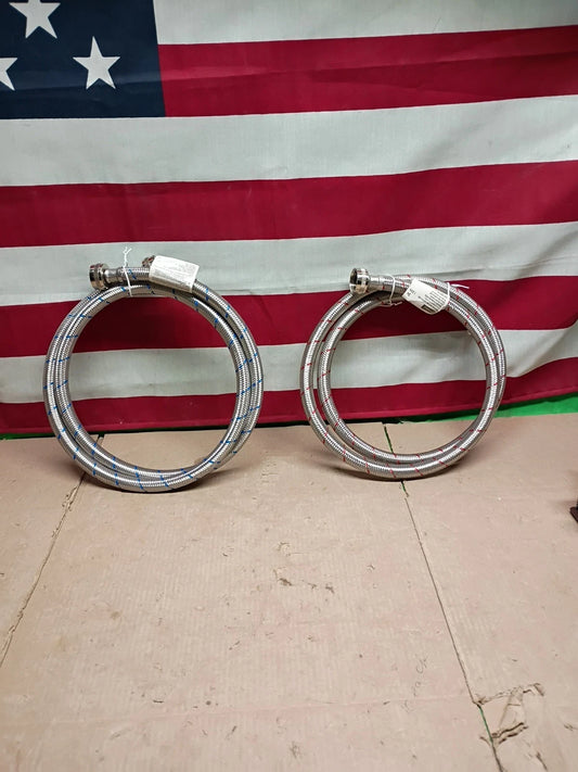2 Pk Everbilt Washing Machine Supply Lines 3/4" FHT x 3/4" FHT x 5FT