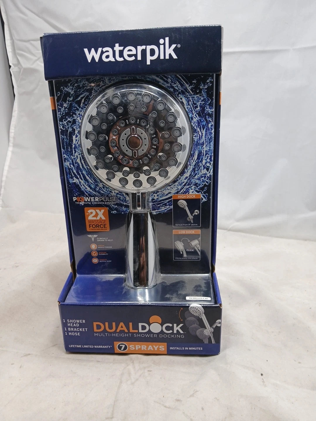 Dualdock Multi-height 7spray wallmount handheld showerhead