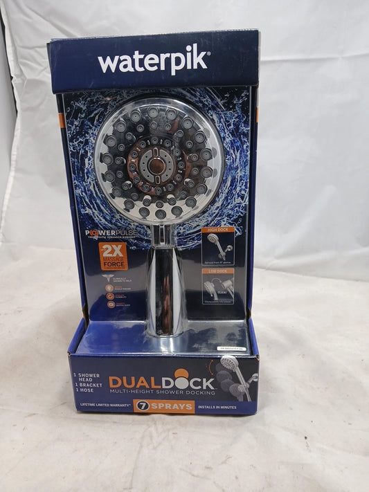 Dualdock Multi-height 7spray wallmount handheld showerhead
