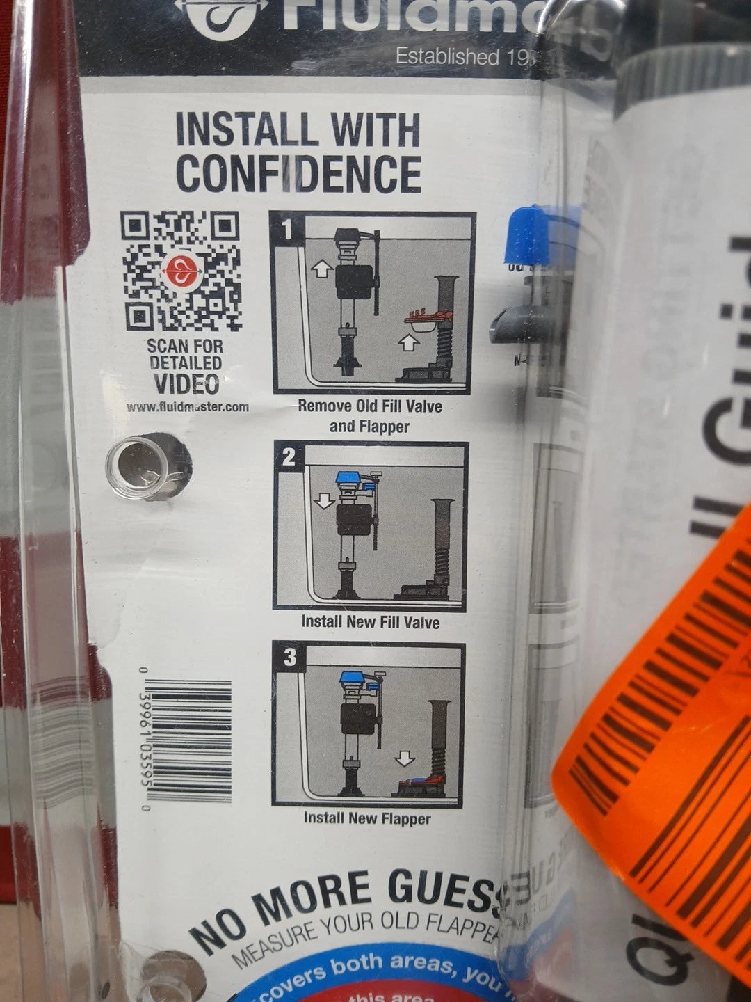2 Pk Fluidmaster Fill Valve + 2” & 3” Super Flapper Kit K-400H-043