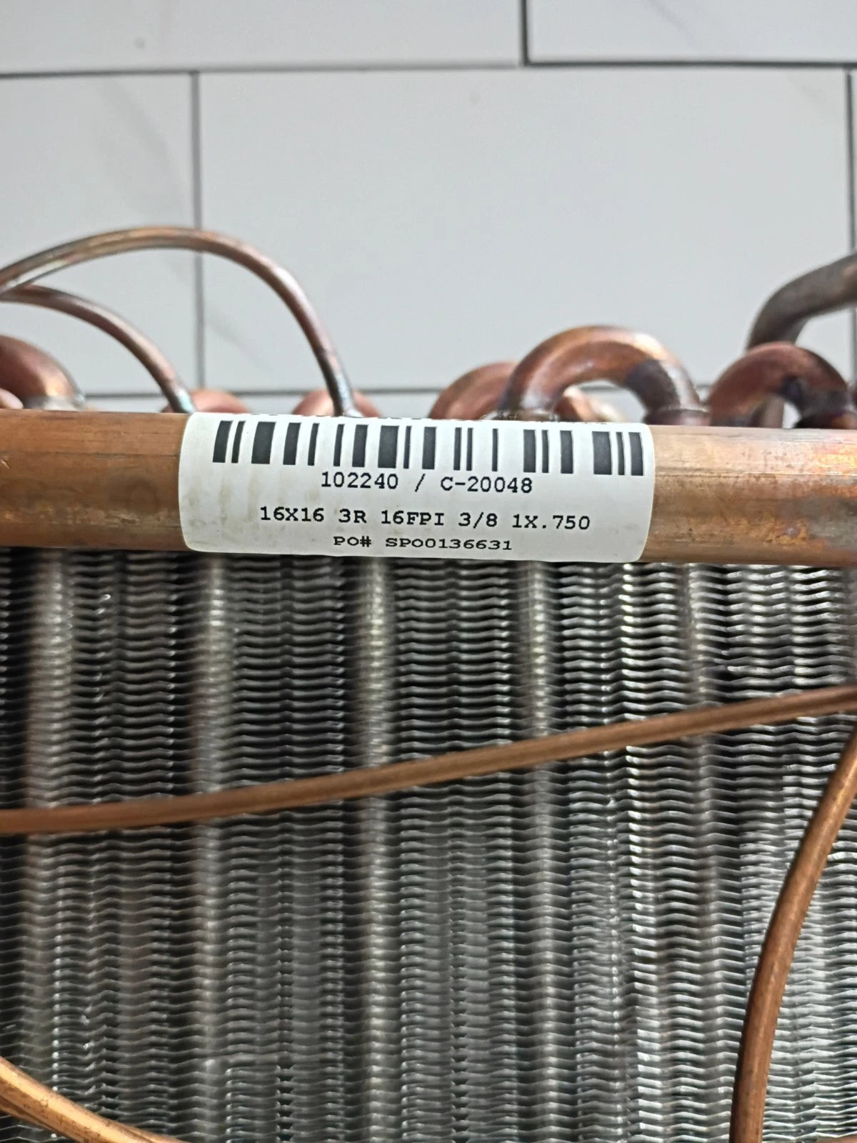 ACE COIL 1.5/2.0 TON SLANT COIL REPLACEMENT COIL 102240 S.O.# 239020 OPEN BOX