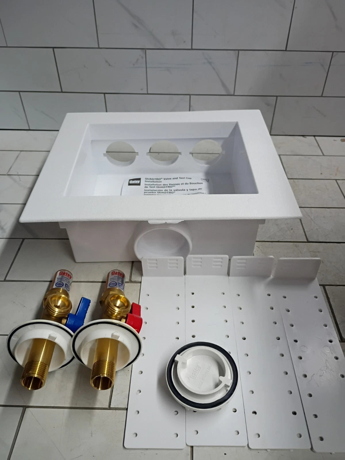 Sweat Connection Washing Machine Outlet Box Water Hammer Arresters 1/4" Turn. OB