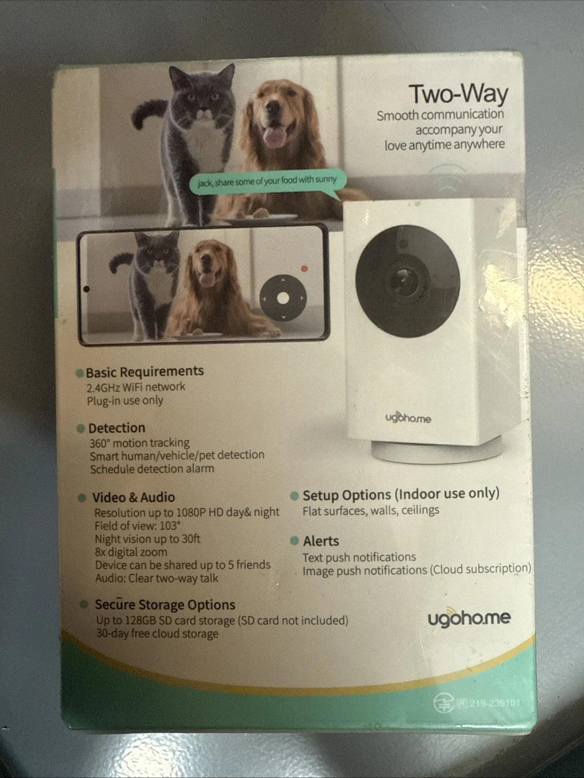 My Guard Smart 1080P Indoor Wifi Two Way Communication Security Camera NEW