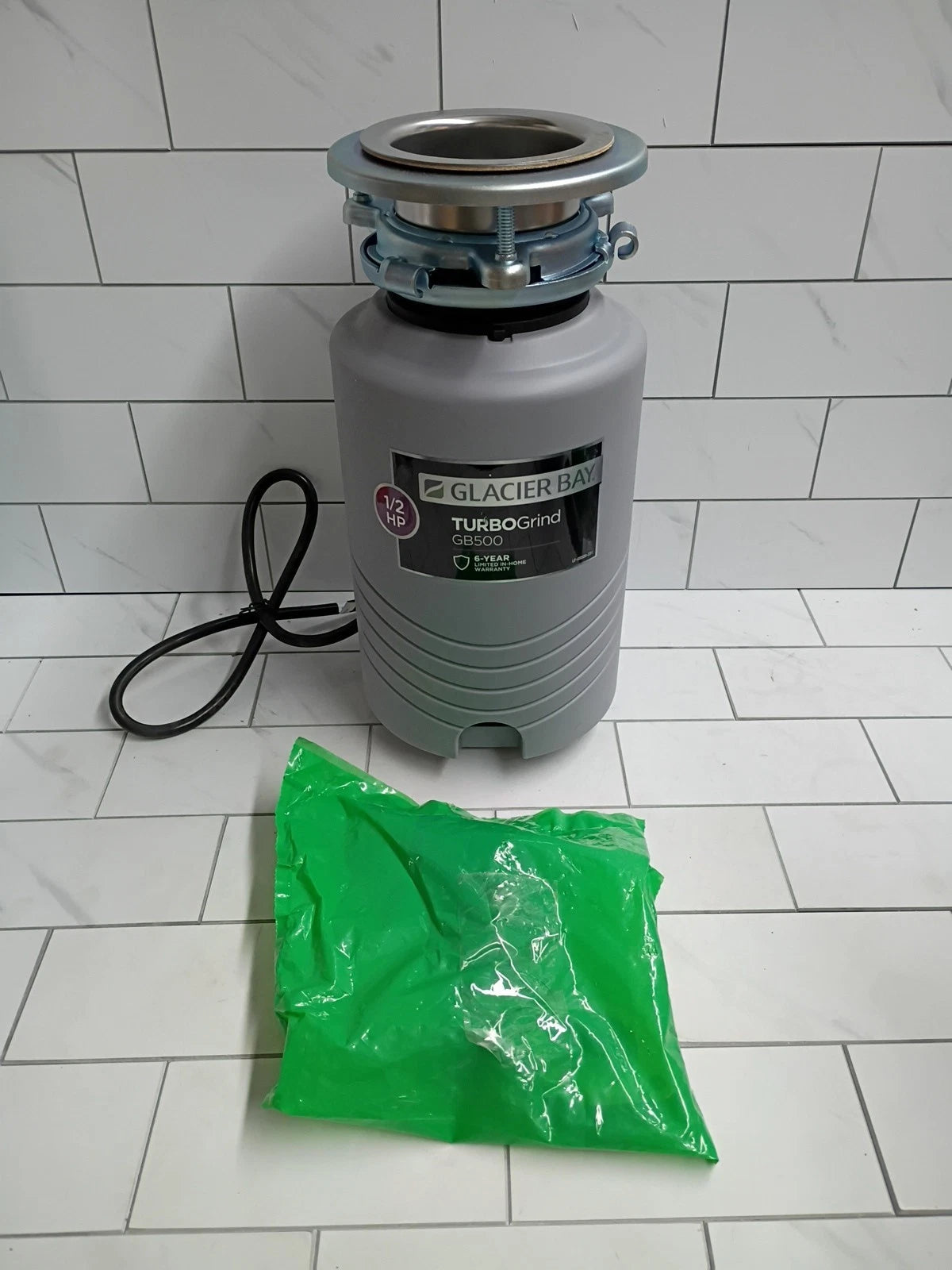 Glacier Bay GB500 Turbo Grind 1/2hp Garbage Disposal Open Box NO PUNCHOUT