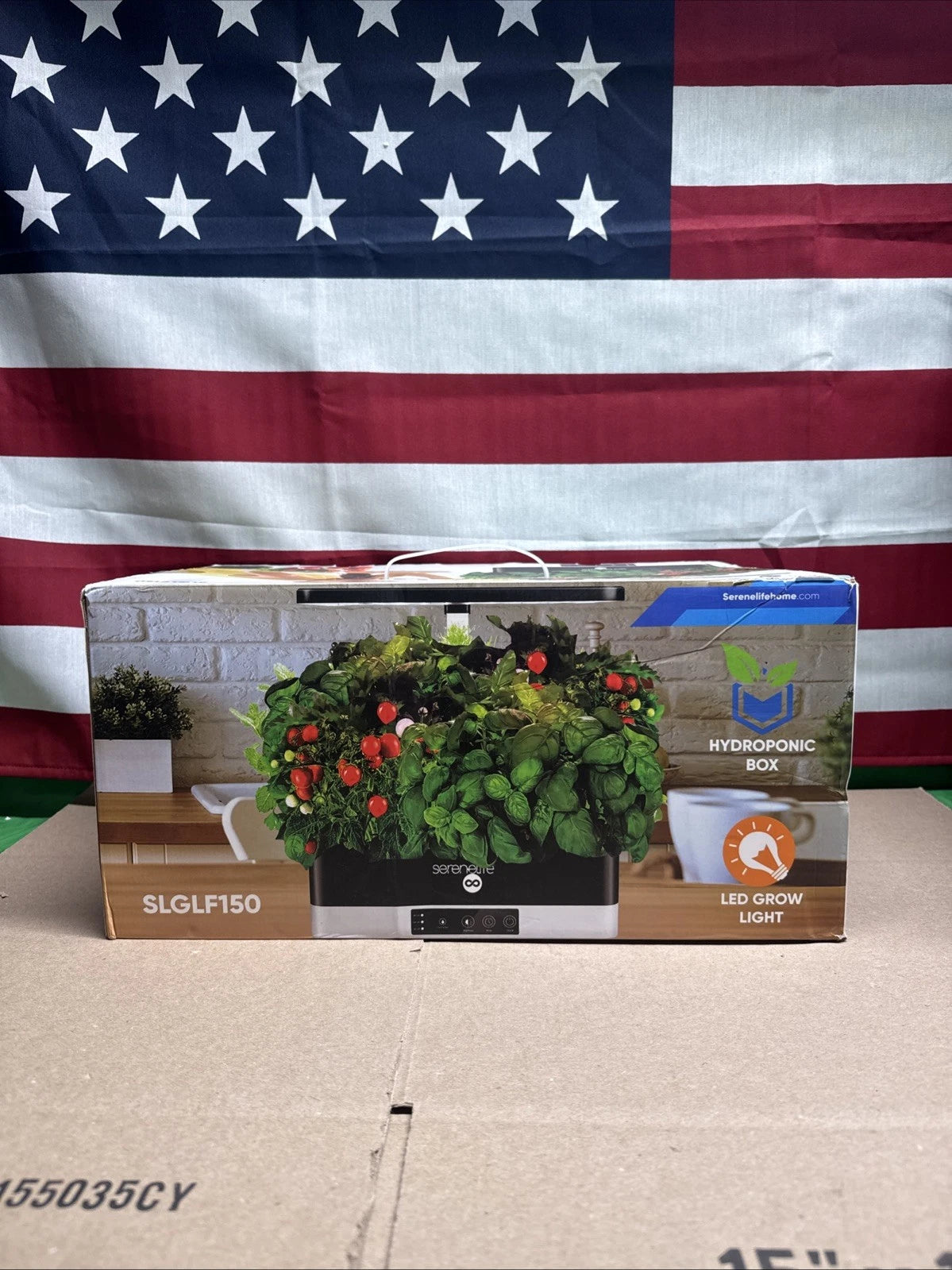 Serenelife Smart Indoor Garden-Indoor Herb Garden w/ LED Grow Lights Panel-Black