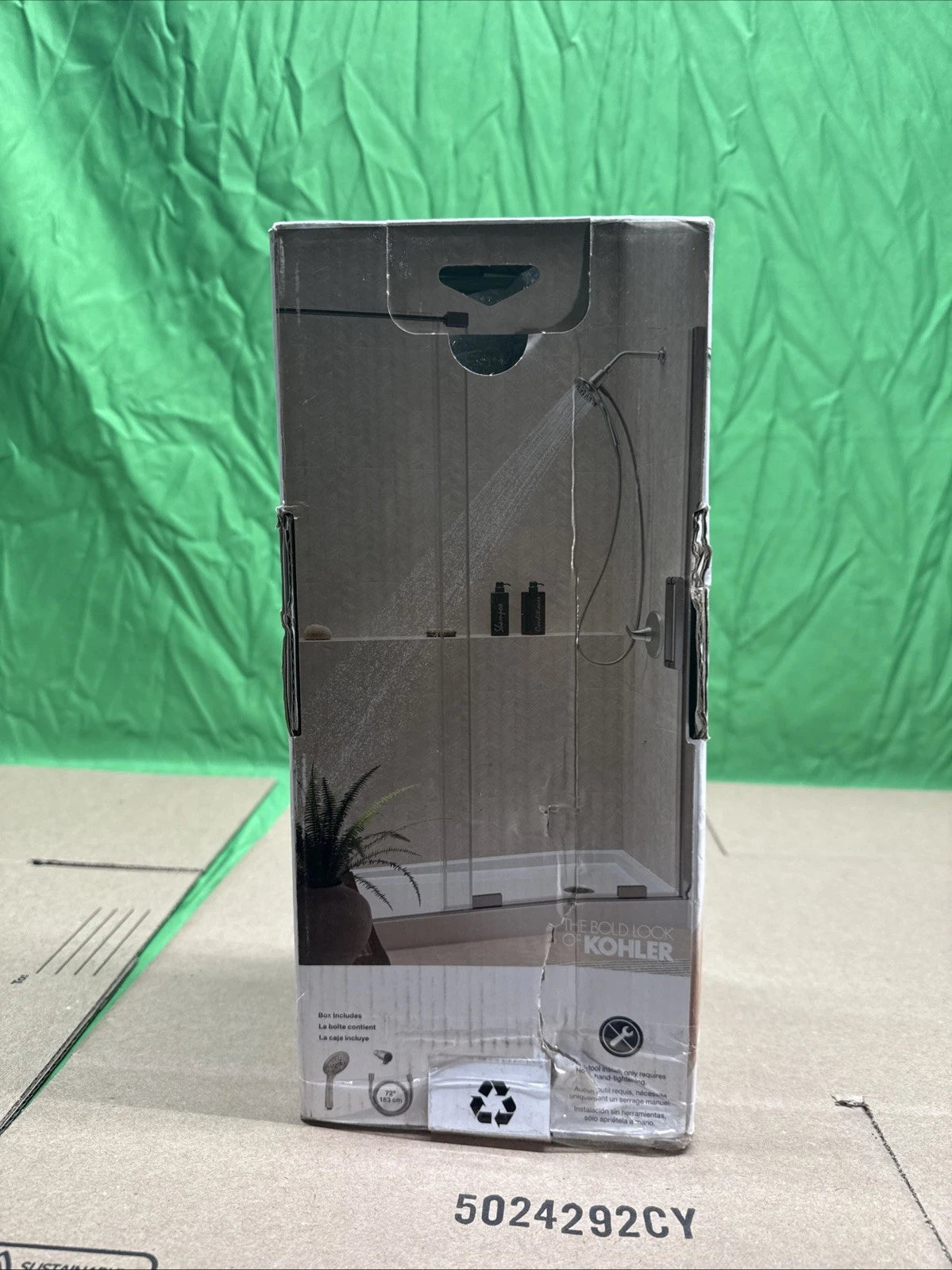 KOHLER “Claro” Multifunction Wall Mount Handheld Shower Head Brushed Nickel