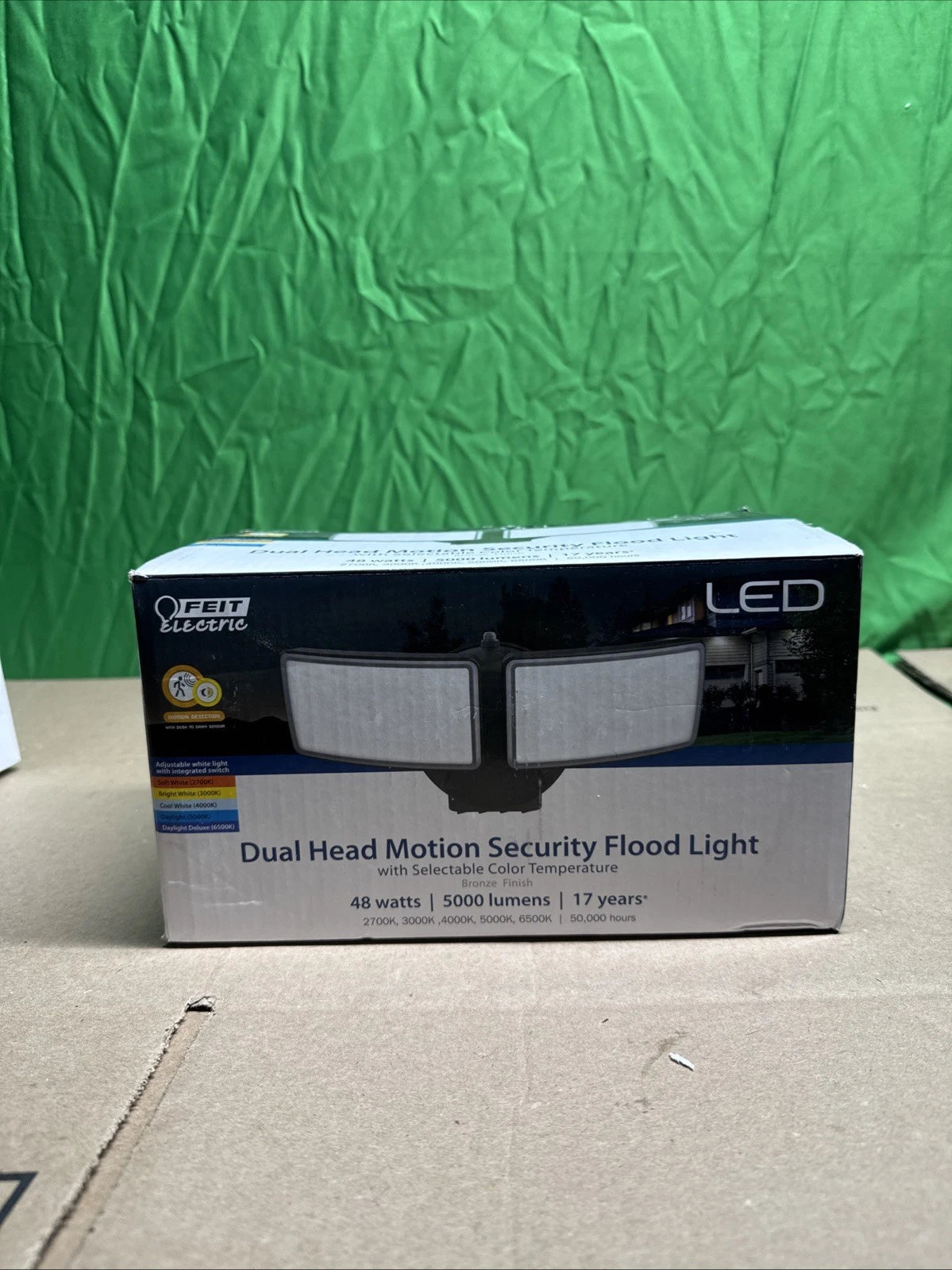 Feit Electric Motion-Sensing Hardwired LED Bronze Security Light
