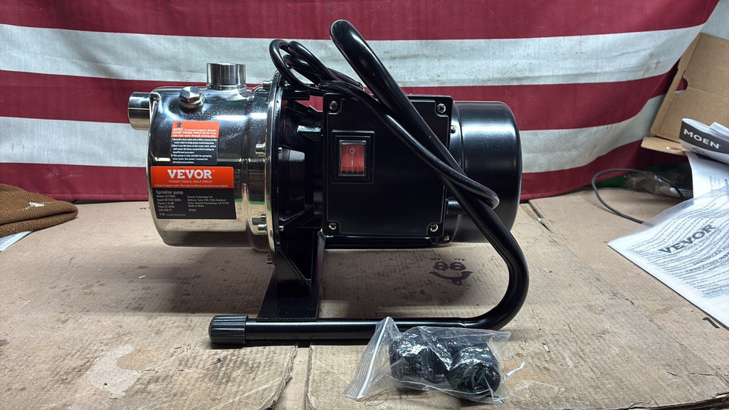 Vevor ZX11001 1.6 HP 22 GPM 115V portable sprinkler pump NEW OPEN BOX