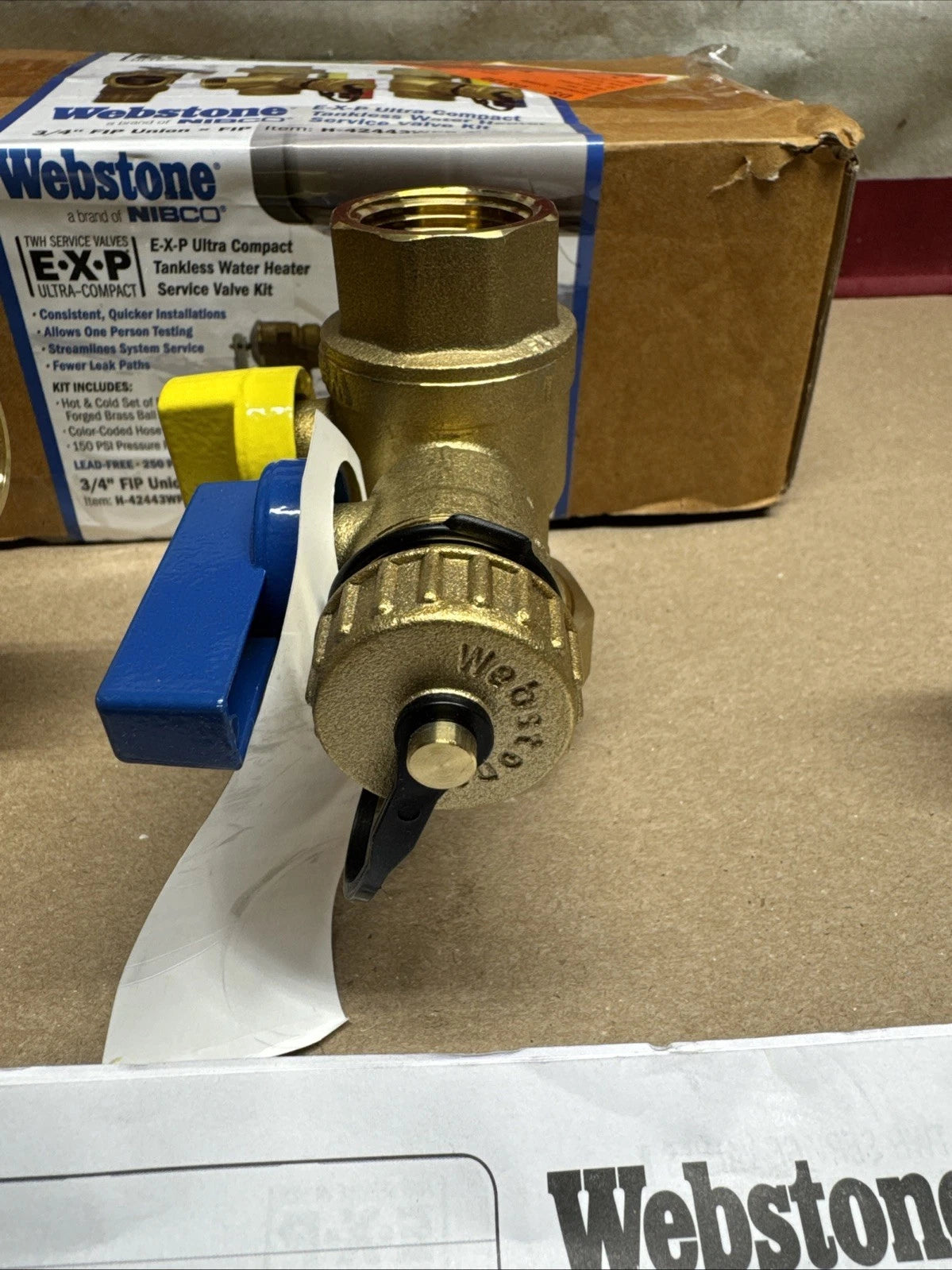 Webstone 3/4 in. EXP Ultra-Compact Tankless Water Heater Service Valve 42443 OB