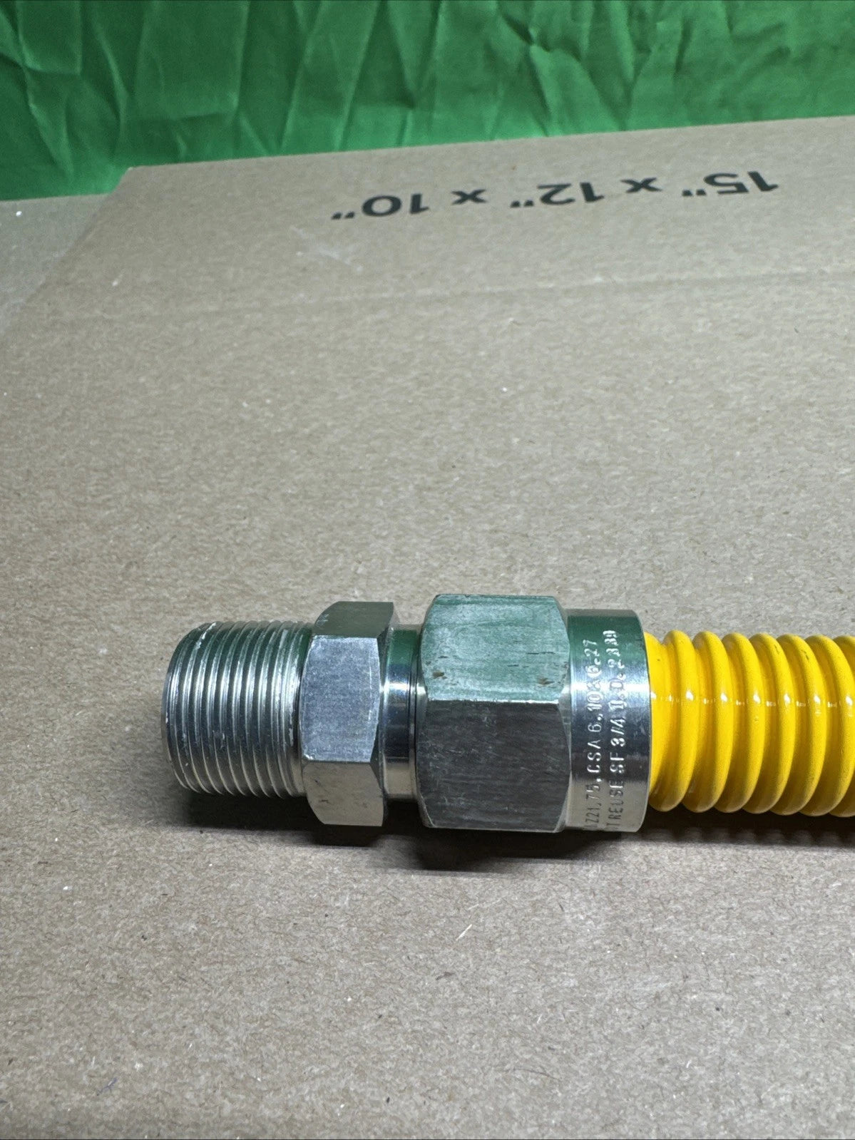Flextron FTGC-YC34-24P 24 Inch Flexible Epoxy Coated High BTU Gas Line Connector
