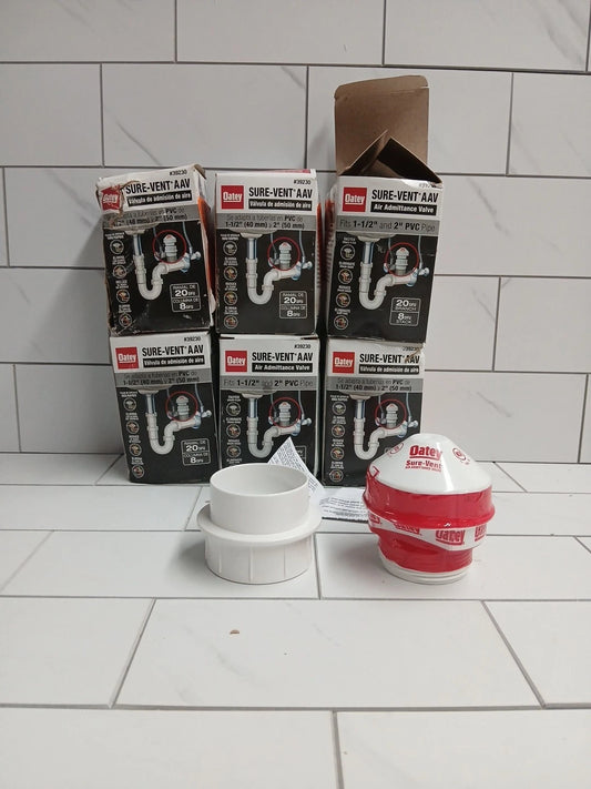 6pk Oatey 39230 Sure-Vent Air Admittance Valve PVC 1-1/2 New Open Box