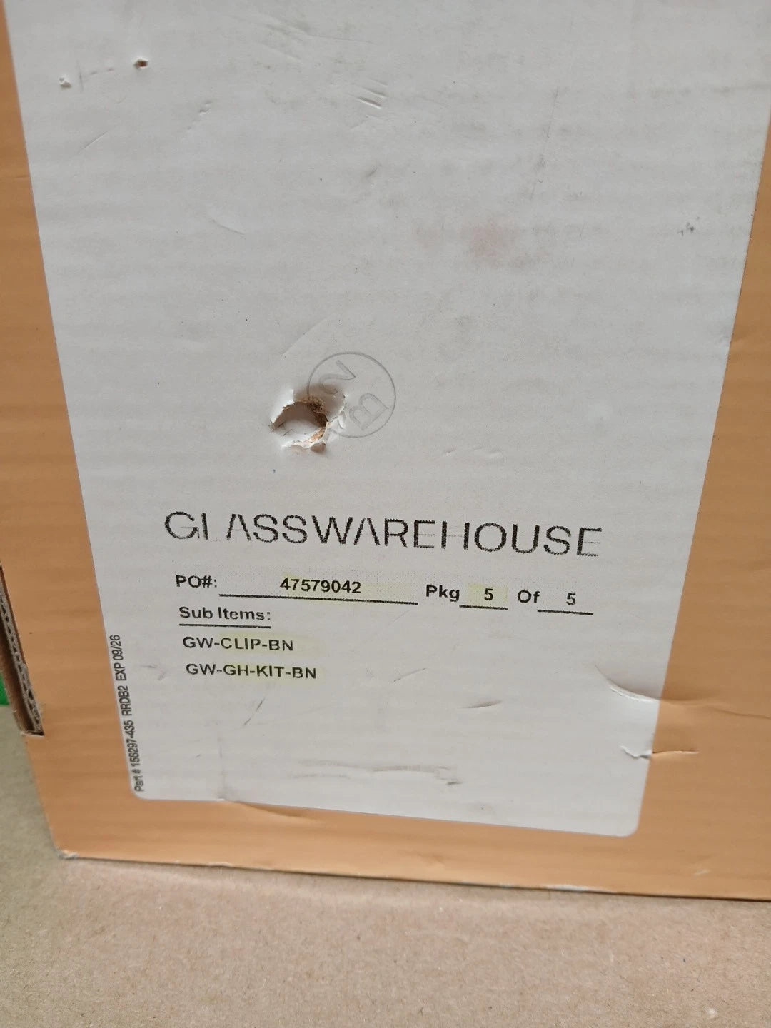 Glasswarehouse Shower Hinge Hardware Kit Brushed Nickle GW-GH-KIT-BN
