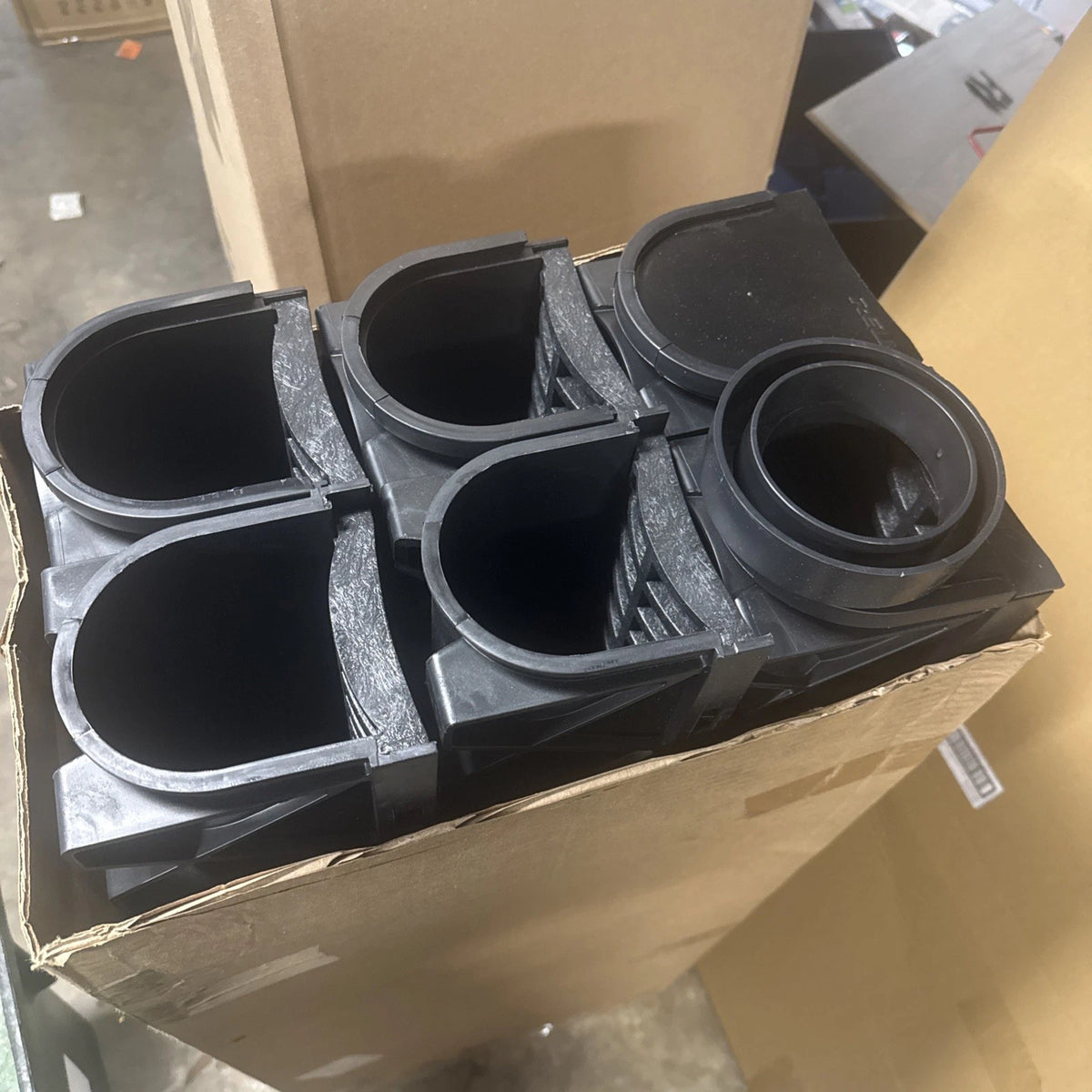6-PACK RELN 003118 Storm Drain 5"x39.4" Channel Drain Kit w/ Black Grate