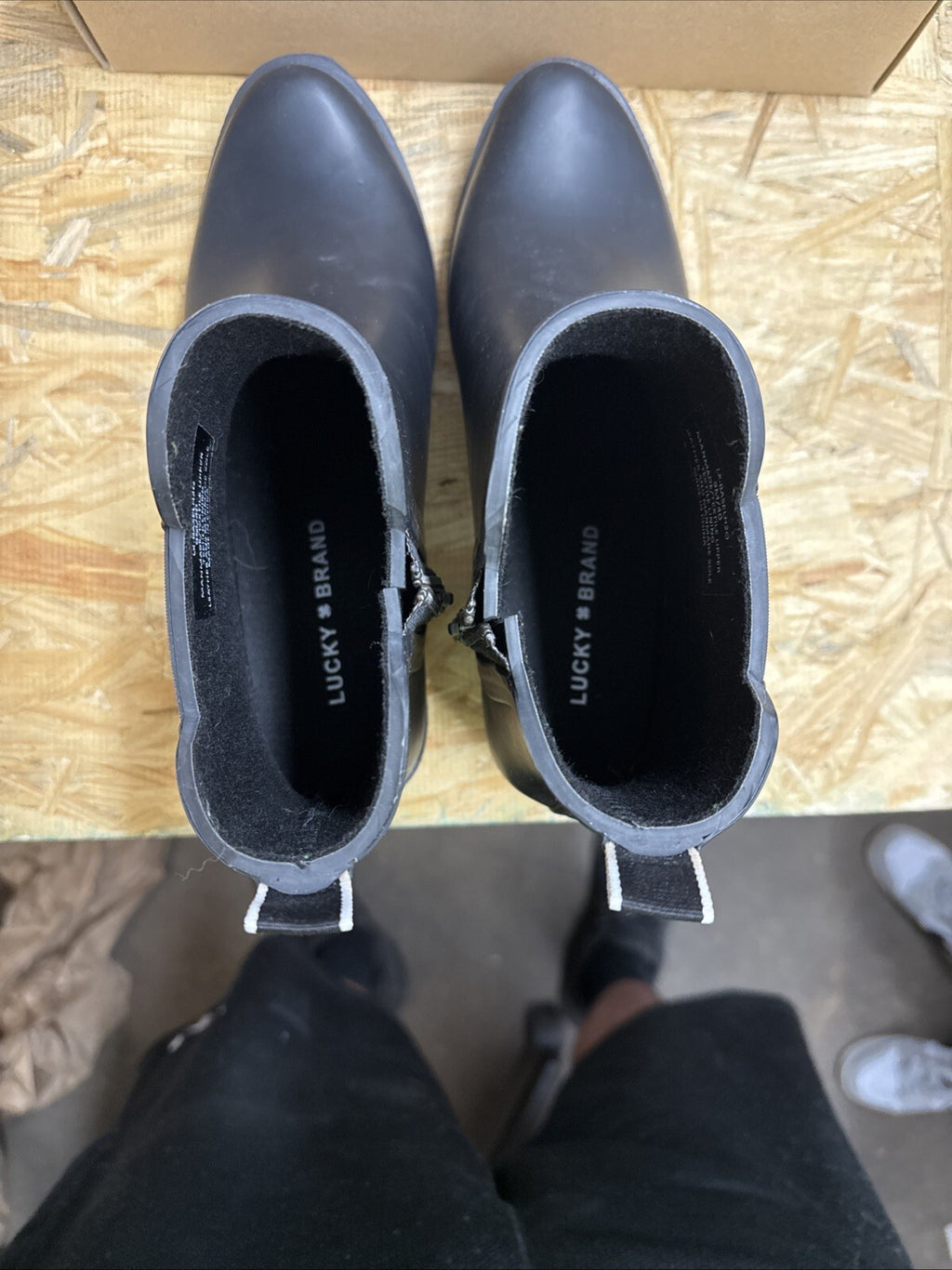 Lucky Brand Womens Lp-Bunita Black Rainboots Size 9 M Rain Boots Rubber