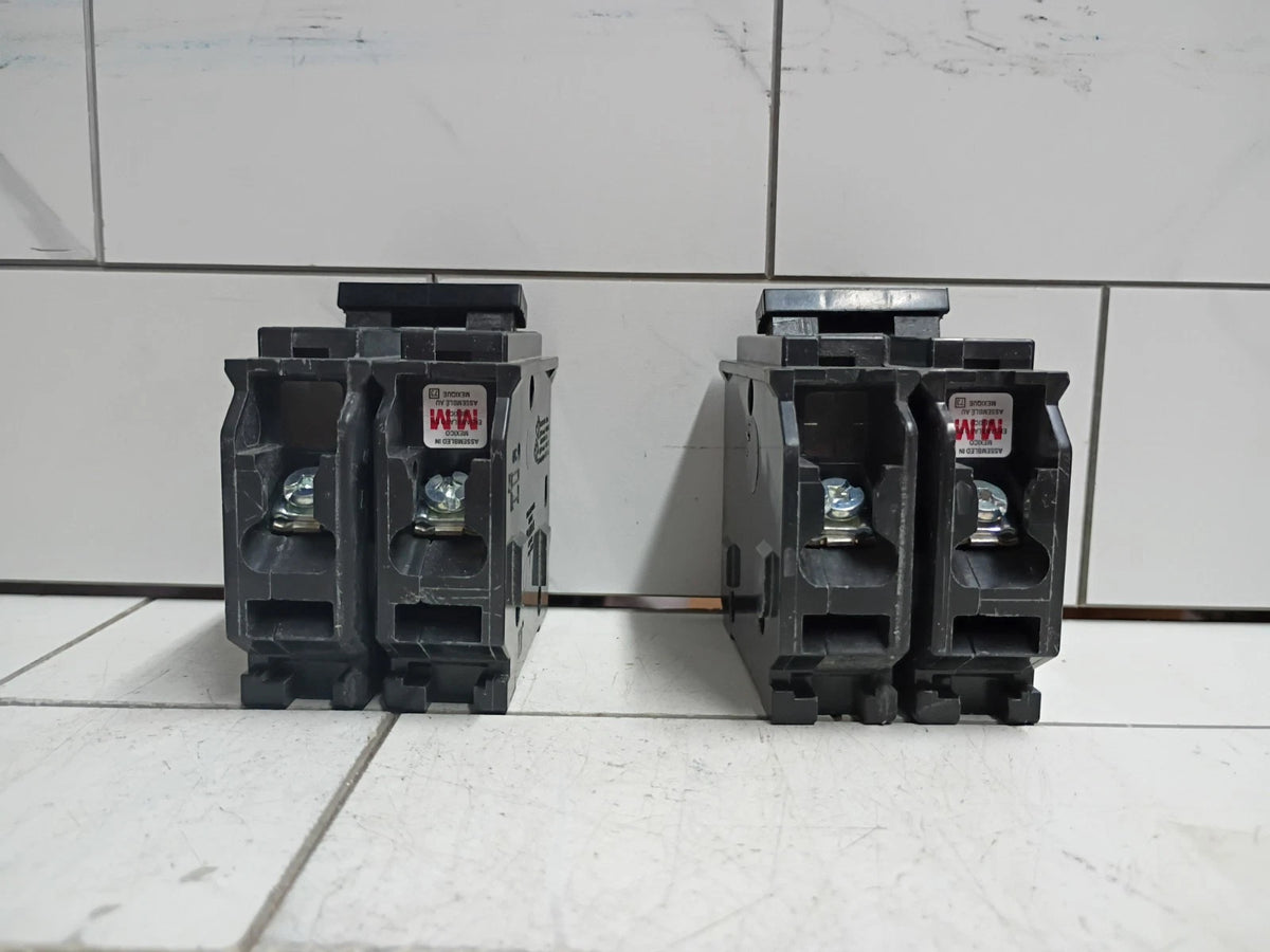 (2 Pack) Square D Hom225 25 Amp 2-Pole Circuit Breaker Open Box
