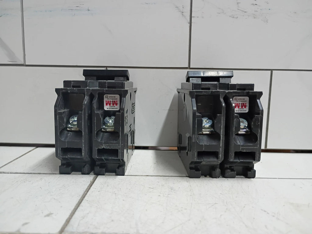 (2 Pack) Square D Hom225 25 Amp 2-Pole Circuit Breaker Open Box