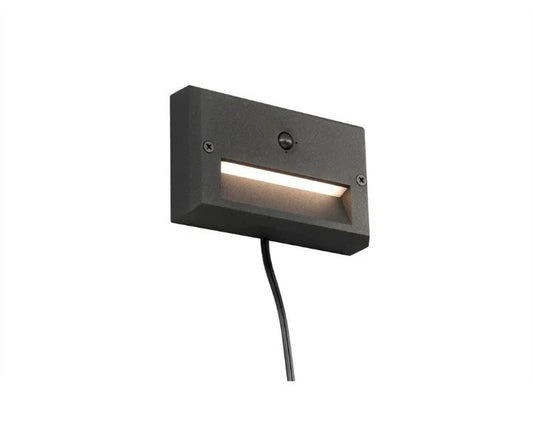 (4pk) Hampton Bay LED Motion Sensor Deck & Stair Light Low Volt Black Finish 12V