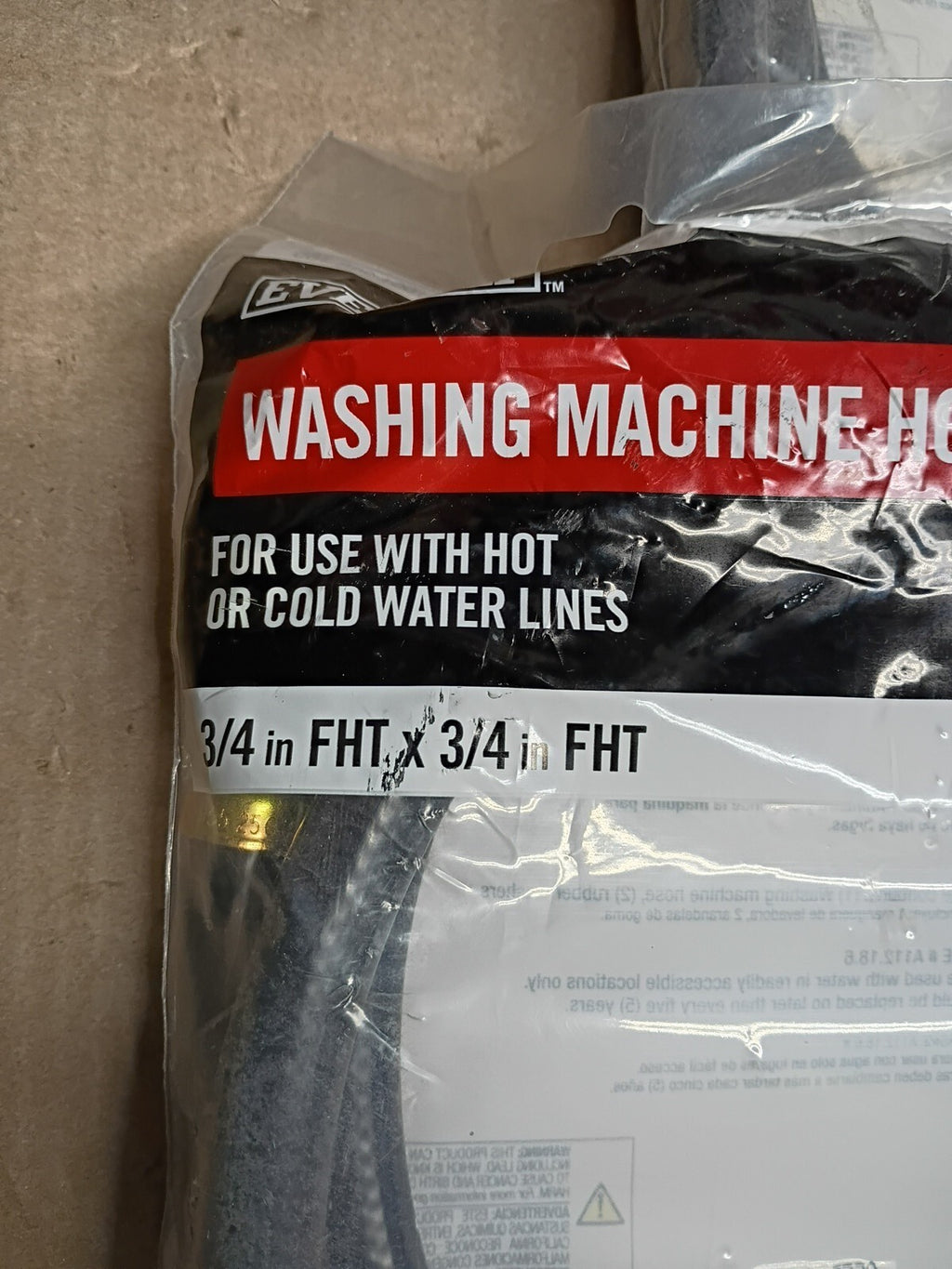 3-PK Everbilt 1001298165 Washing Machine Fill Hose 3/4" FHT x 3/4" FHT x 72", OB