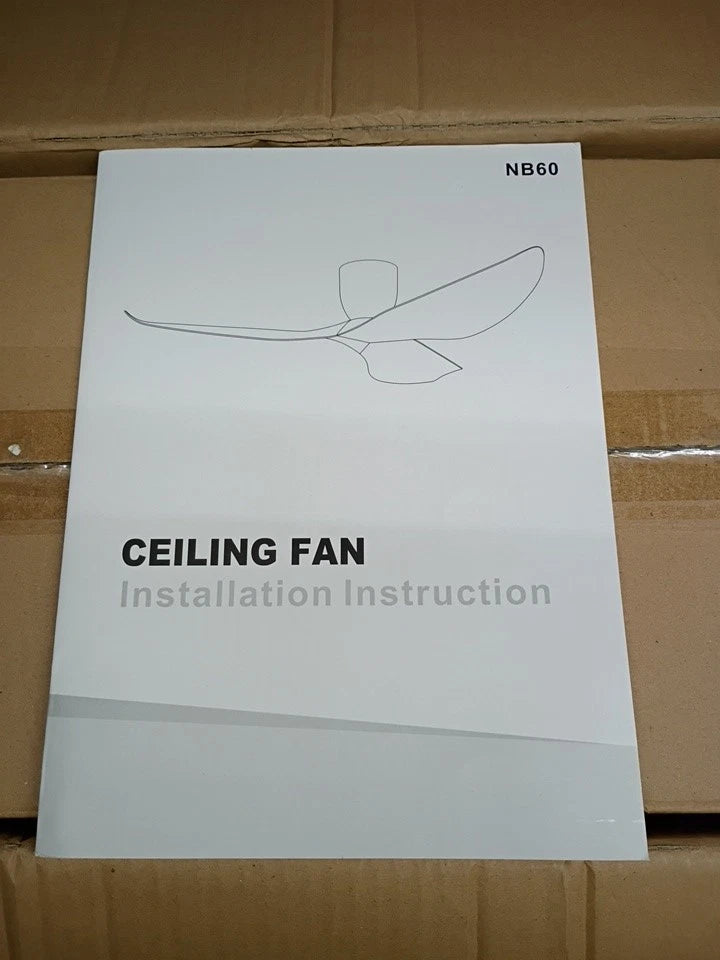 60-Inch Ceiling Fan Without Light, Modern Low-Profile Flush Mount Fan with...