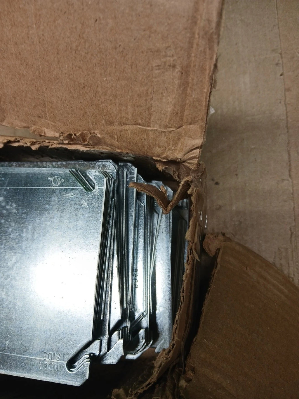 (50) Hubbell RACO 752 4" Square Flat Blank Surface Covers
