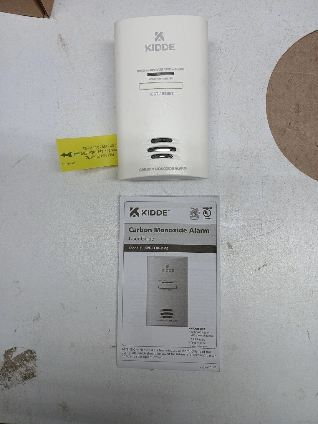 Kidde KN-COB-DP2 Carbon Monoxide Alarm AC Powered Plug In w/ Battery Backup