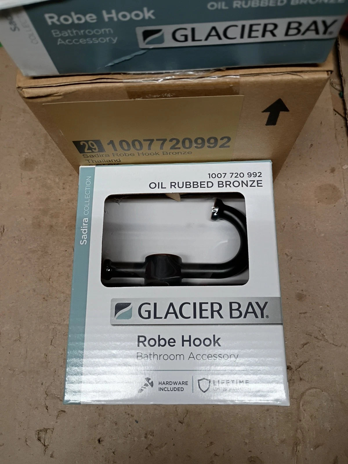 2PK Glacier Bay BRH-003-2840RB Sadira Oil Rubbed Bronze Robe Hook Bathroom
