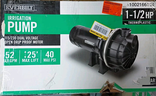 Everbilt Lawn Irrigation Pump Plastic 1-1/2HP HDLS15P Part Onlys