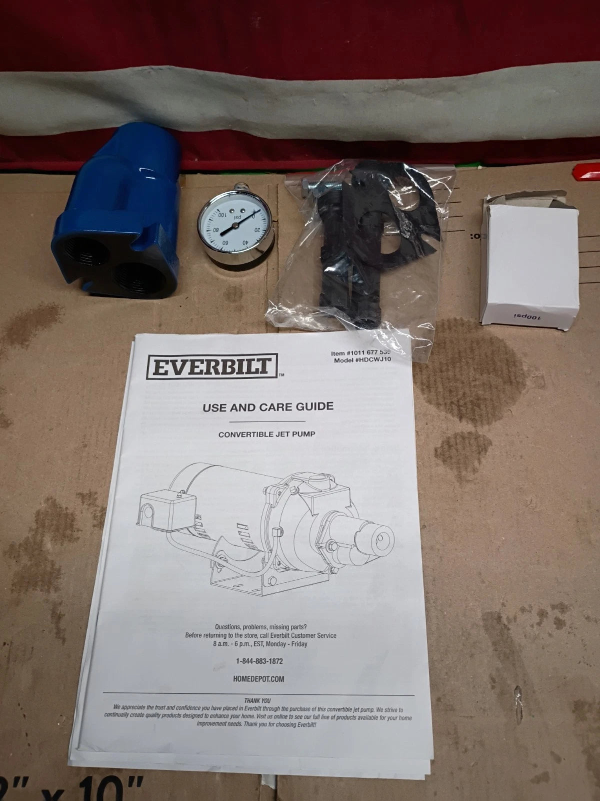Everbilt HDCWJ10 1HP Professional Convertible Jet Pump NEW OPEN BOX