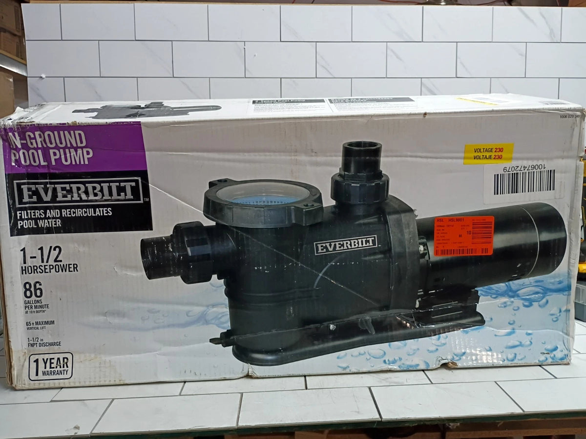 Everbilt 1.5 HP 2-Speed Pool Pump 230-Volt SPP15002-2SP NEW OPEN BOX