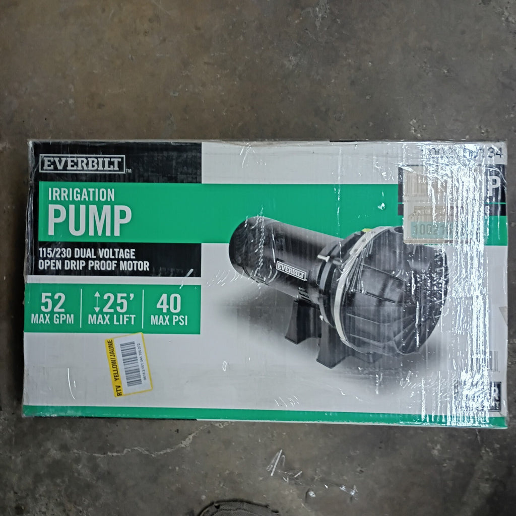 Everbilt HDLS15P Lawn Irrigation Pump Plastic 1-1/2HP, 115/230 Volt NEW OPEN BOX