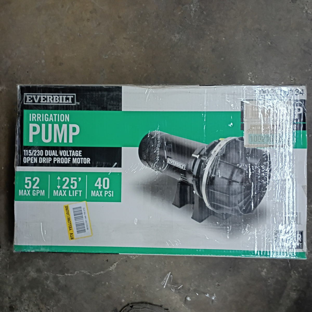 Everbilt HDLS15P Lawn Irrigation Pump Plastic 1-1/2HP, 115/230 Volt NEW OPEN BOX