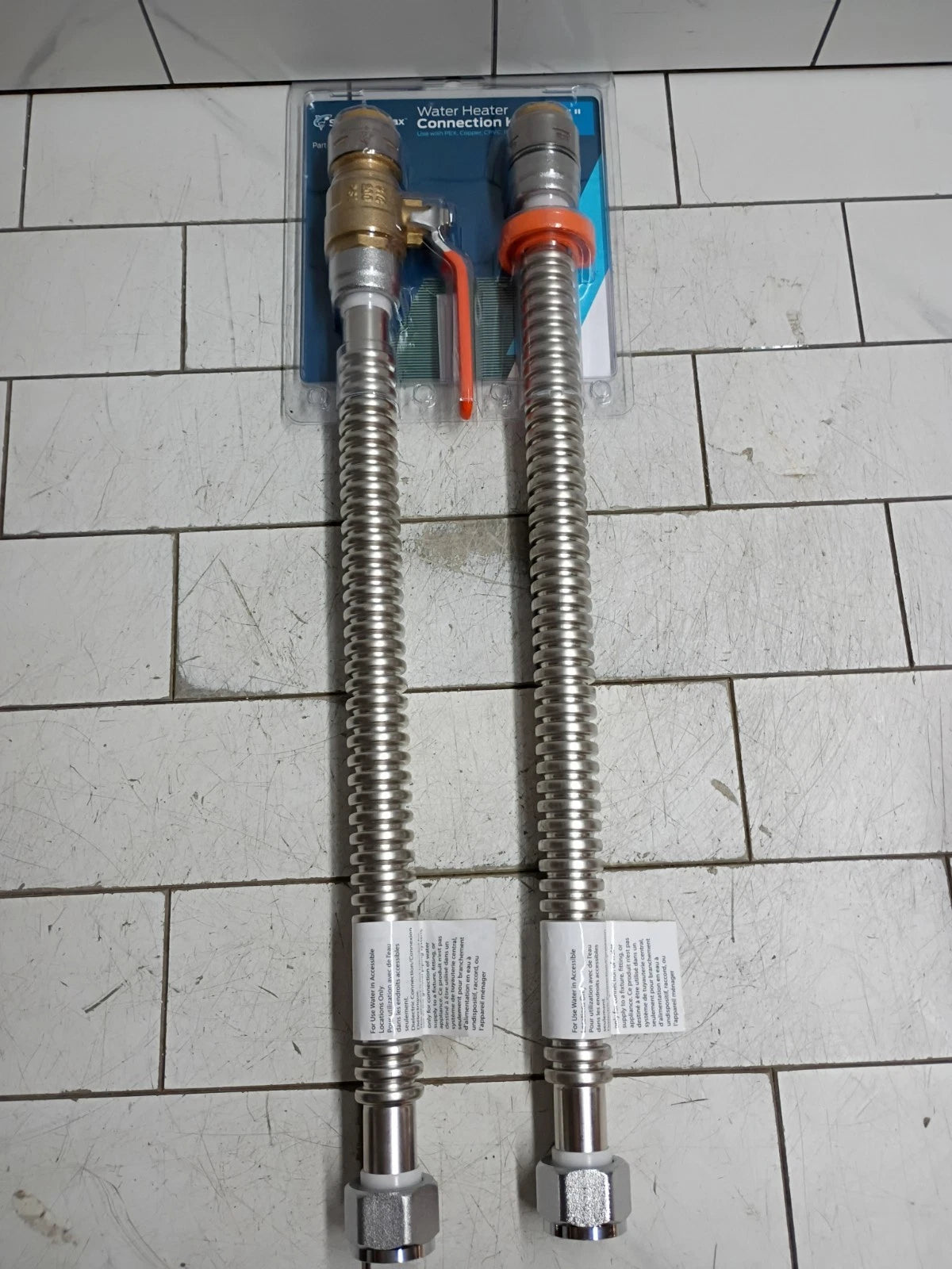 Sharkbite UR24680 Max 3/4 in. Push Connect to FIP Water Heater Connection Kit