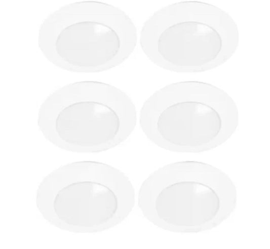 HALO HLC 6 in. 3000K Integrated LED Recessed Light Trim (6-Pack)