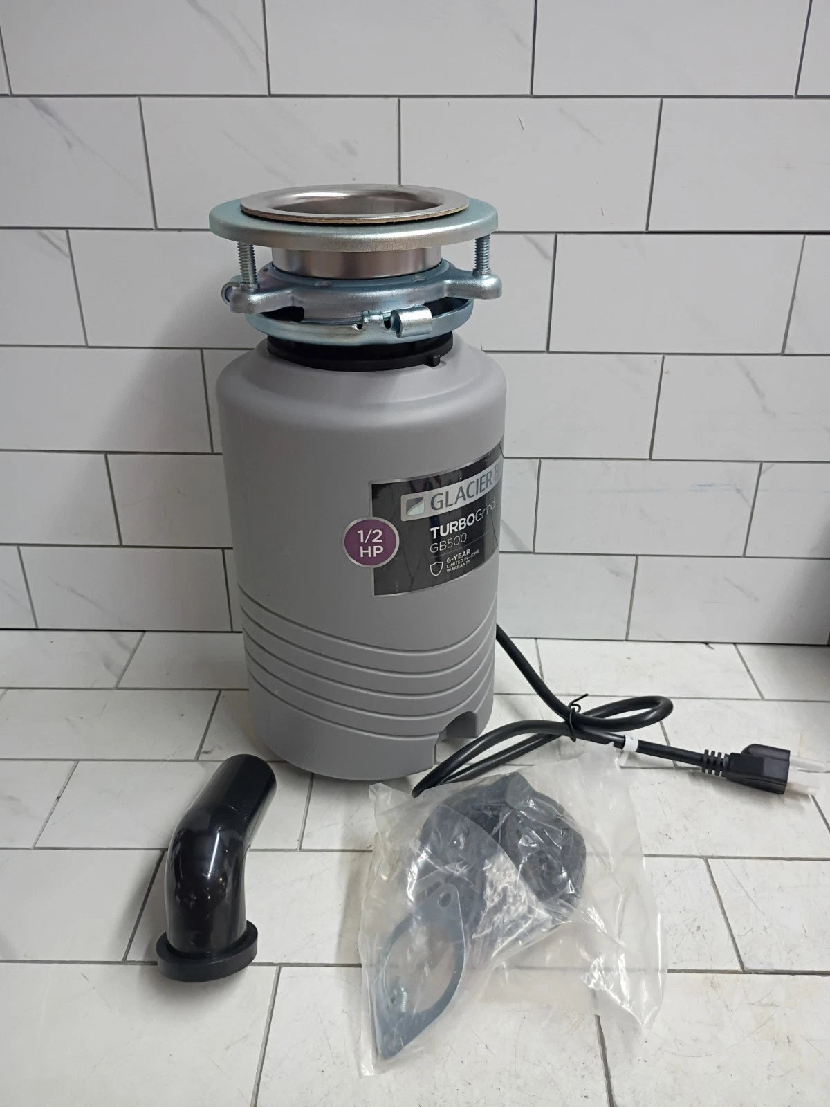 Glacier Bay GB500 Turbo Grind 1/2hp Garbage Disposal Open Box..