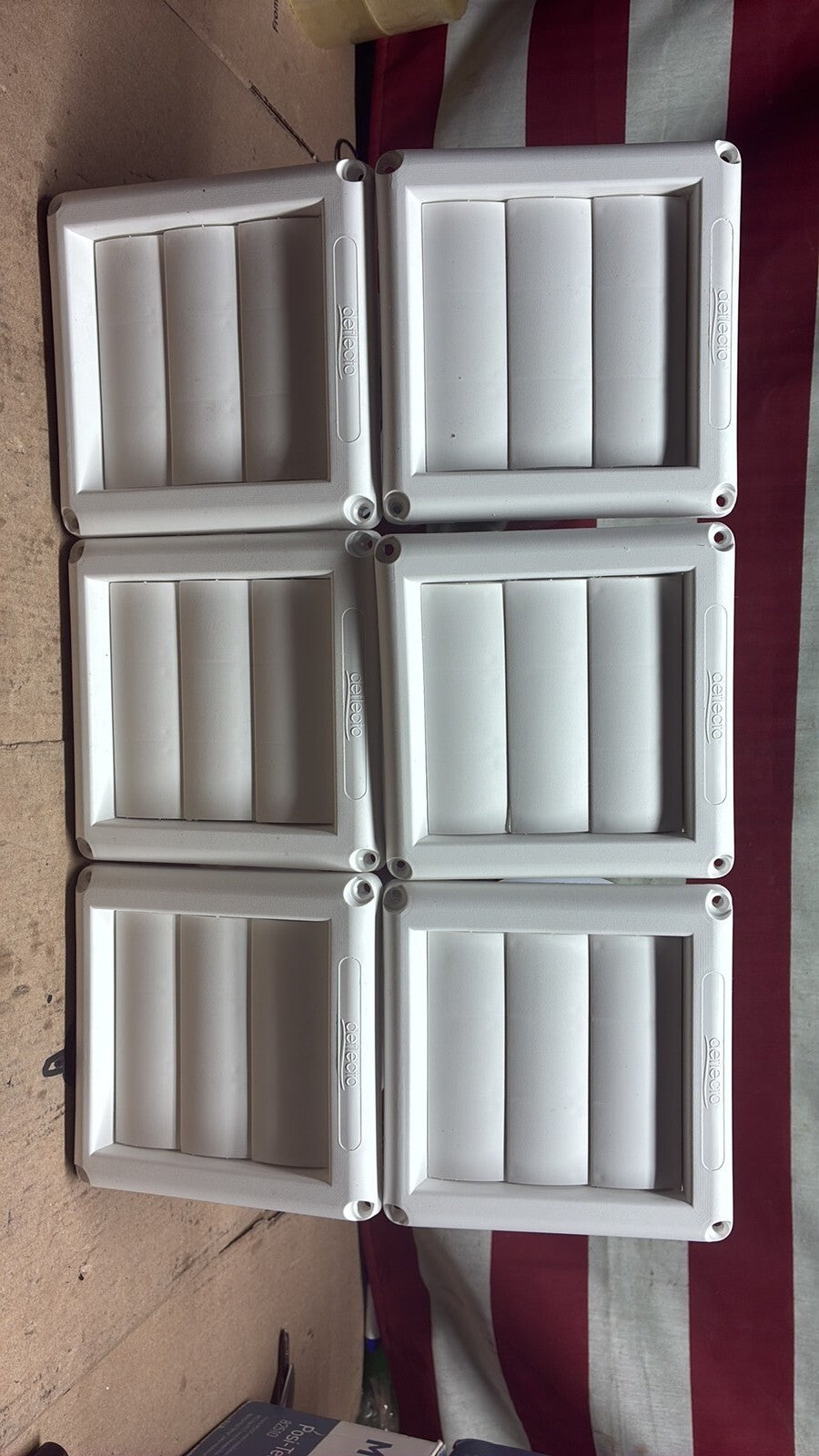 6PK Deflecto Louvered Outdoor Dryer Vent Cover, White, 4" Hood *READ DESCRIPTION