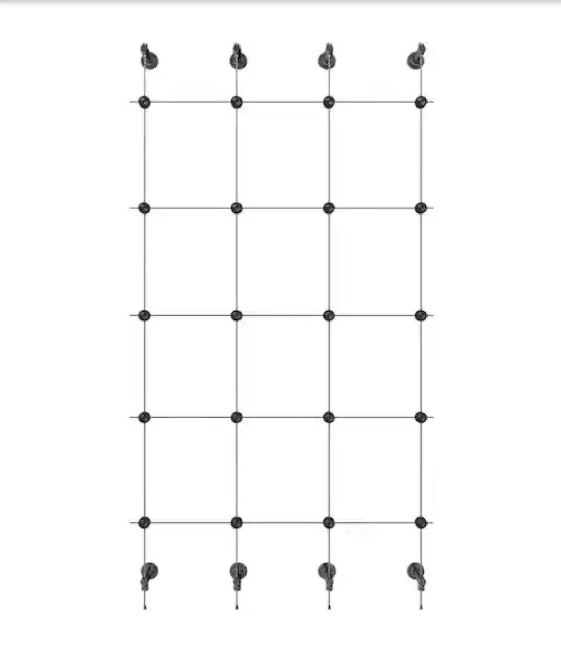 Jakob Rope System GreenKit-4 80 in. x 38 in. Stainless Steel Wall Mount Trellis.