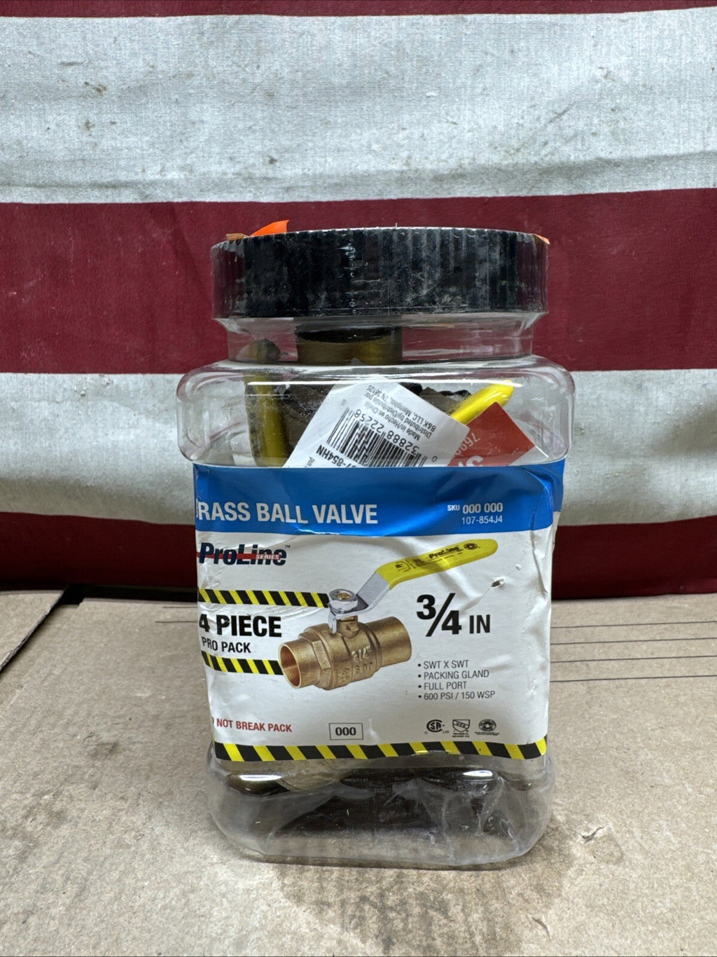 ProLine Series 3/4 in. Brass SWT Full Port Ball Valve (4-Pack),