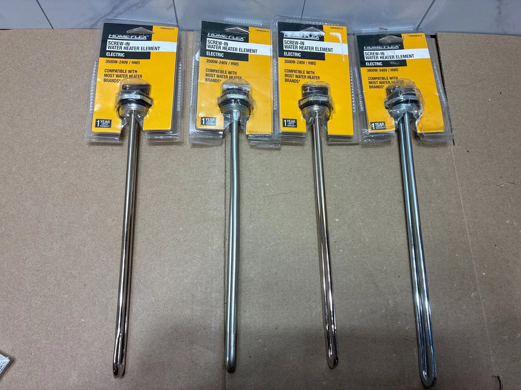 A LOT OF 4 SCREW-IN WATER HEATER ELEMENTELECTRIC 3500W-240V / HWD OPEN BOX