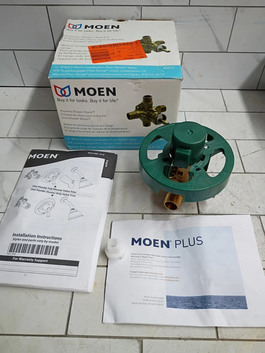 Moen 82510 1/2 Inch Posi-Temp Pressure Balanced Rough-In Tub/shower Valve, OB
