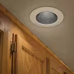 Commercial Electric 6 in. Black Low Glare Integrated LED Recessed Light Trim 670