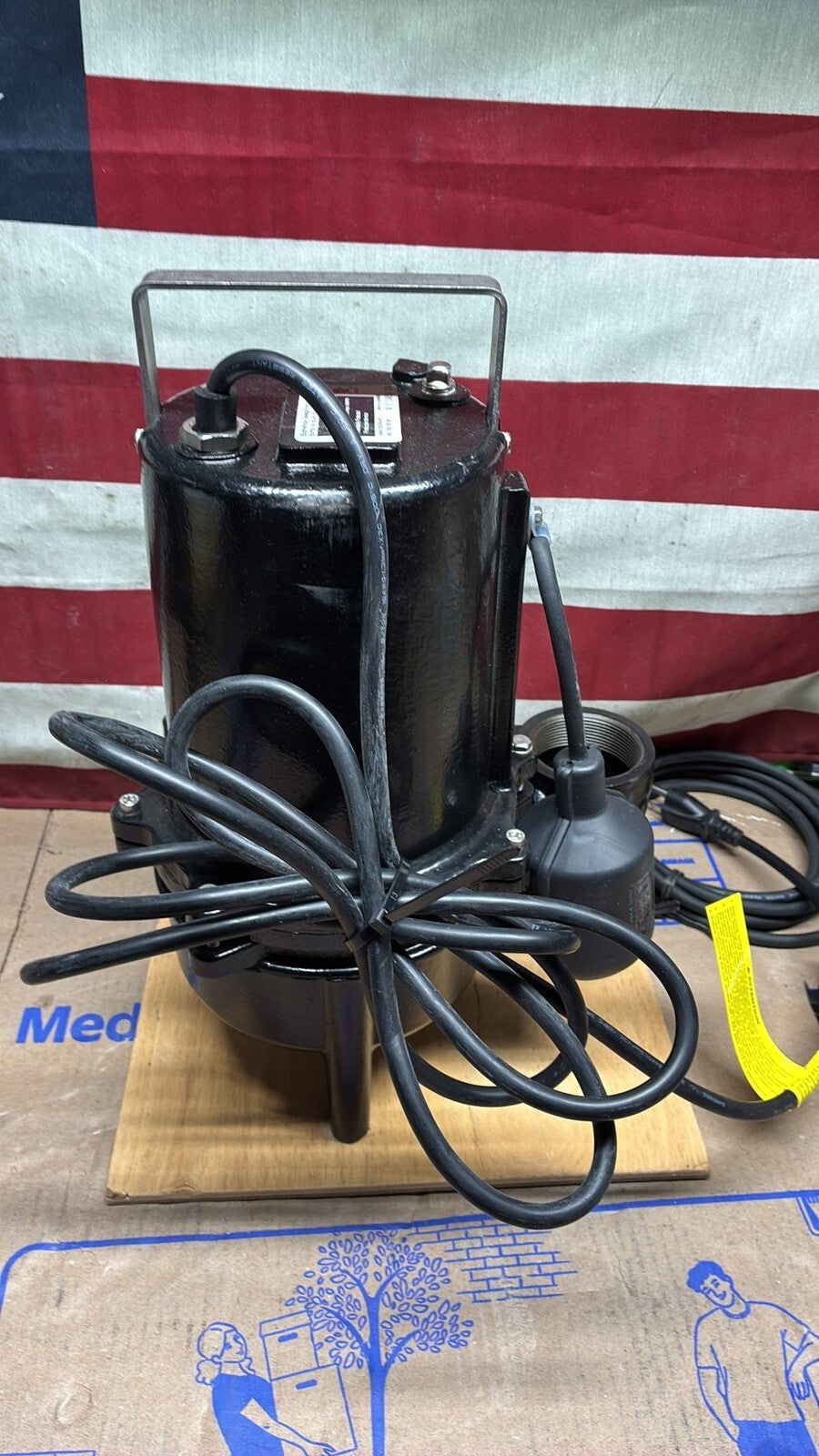 EVERBILT ESE50W-HD 1/2 HP 125GPM 115V Cast Iron submersible Sewage Ejector Pump