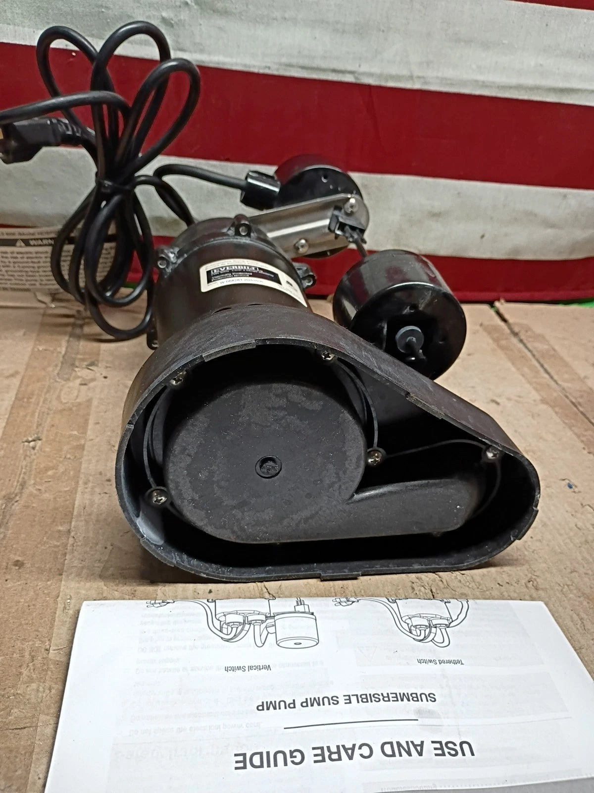 Everbilt HDSP2 1/4 HP Aluminum Sump Pump w/ Tether Float Switch OPEN BOX.