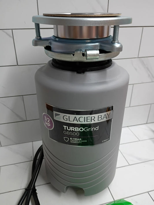 Glacier Bay GB500 Turbo Grind 1/2hp Garbage Disposal NEW OPEN BOX