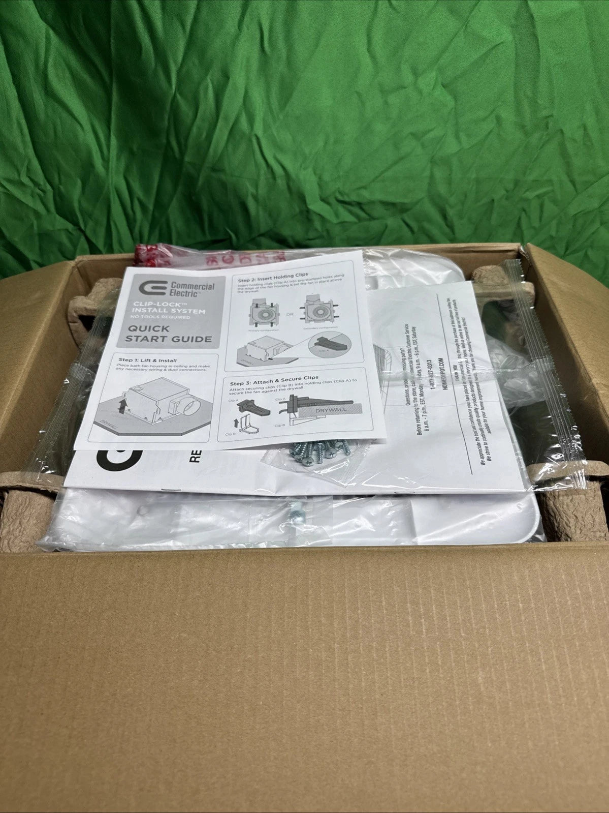 Commercial Electric 110 CFM 1.5 Sone Bathroom Exhaust Fan with Humidity Sensing*