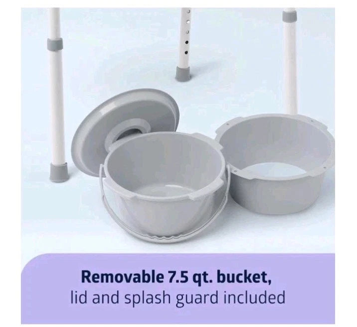 Guardian Folding 3-in-1 Steel Elongated Commode P/N G1 200X1 350lb Capacity OB