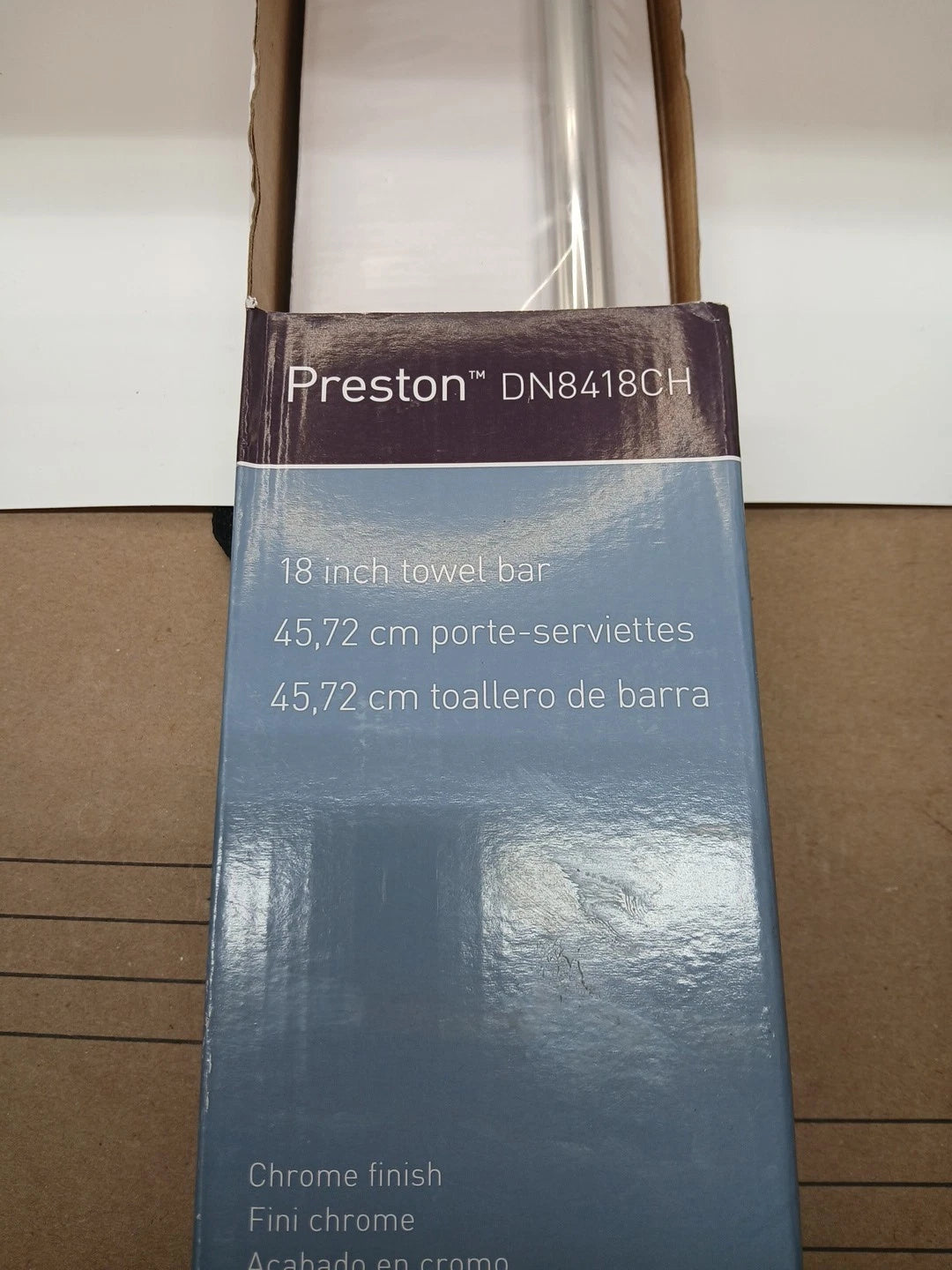 Moen Preston 18" Towel Bar Chrome DN8418CH Bathroom Wall Mounted Holder Hanger